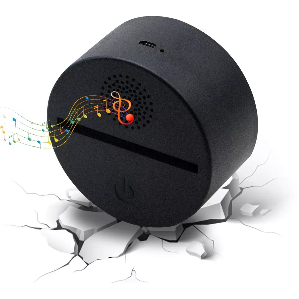 RGB LED Lamp Base for 3D Led Night Light ABS Acrylic Black 3D LED Lamp Night Light Touch Base with BT speaker