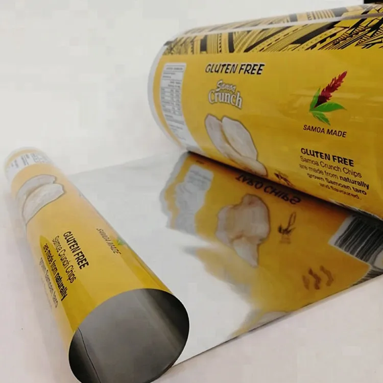 Food packing twisted metallized PET film for pototo chips