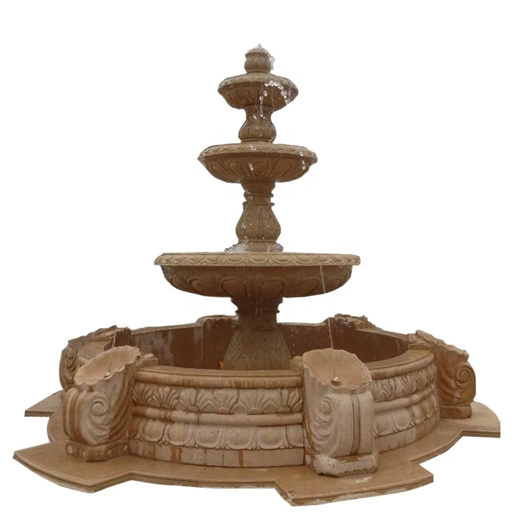 Cheap Sunny Marble Large Outdoor Water Fountains Water Marble Fountain with Marble Sculpture