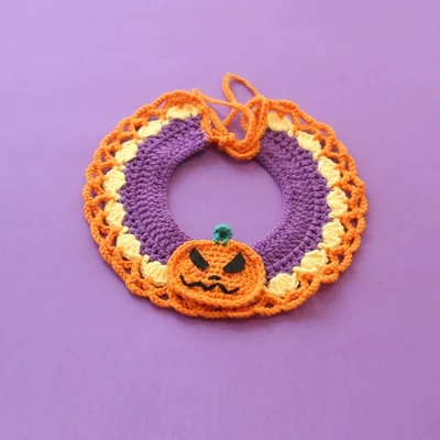 Halloween Pet Costume Hand Knitting Collar Scarf Hat For Dog Cats Small Animals Apparel
