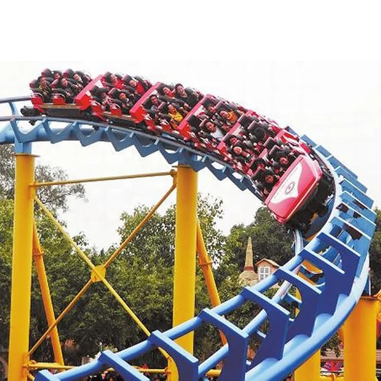 Theme park roller coaster amusement park  thrill amusement equipment four rings roller coaster for sale