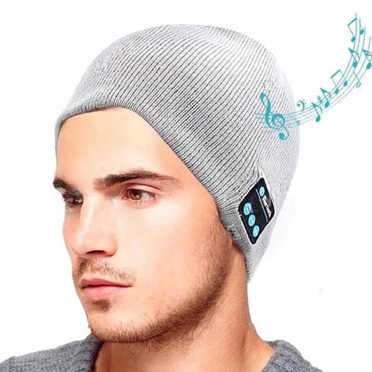 
Hat Winter 2020 New Arrival Bluetooth Headphones USB Rechargeable Bluetooth Beanie Hat Music For Outdoor 