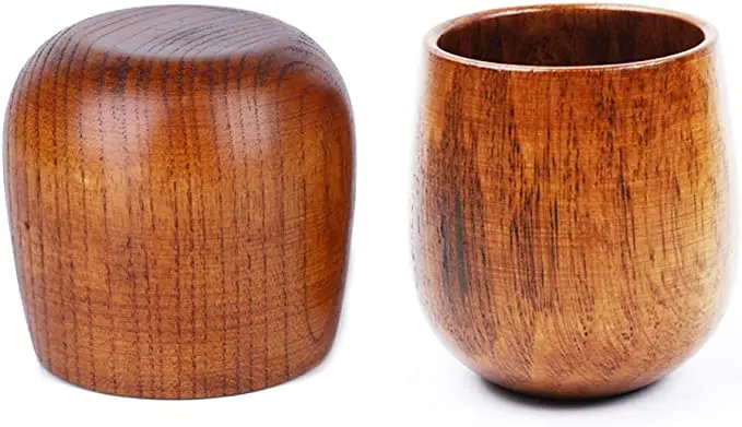 New arrival seller Japanese wooden sake cups primitive handmade wooden drinking mug water tea cup breakfast milk juicefor home