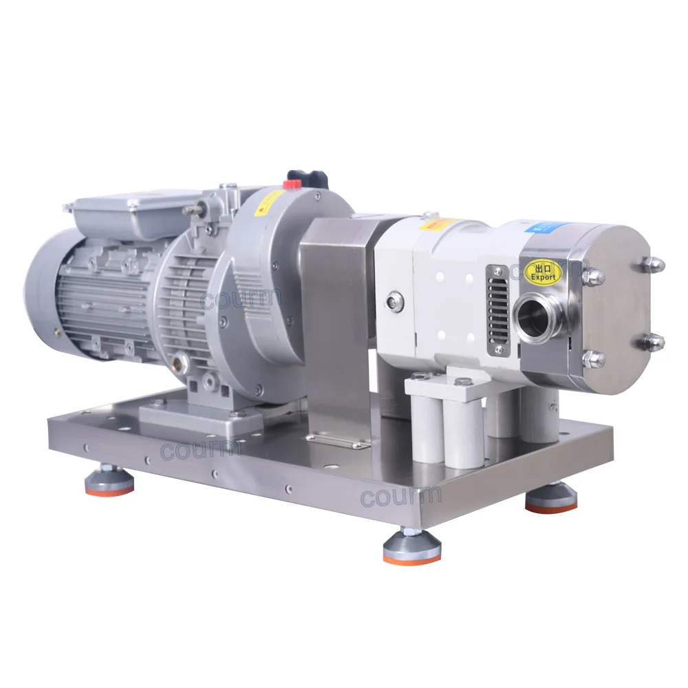 Removable speed variable filling machine liquid honey chocolate cream transfer food grade three rotor vacuum lobe transfer pump