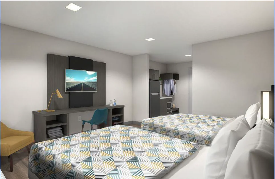 GRT3896 Modern Design Motel 6 Gemini Nightstand Hotel Bedroom  Furniture for Sale