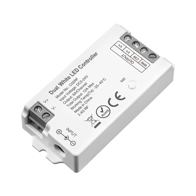DC12-24V Input 6A/Channel Smart 2.4G Rgb Rgbw Control System Led Rf Controller