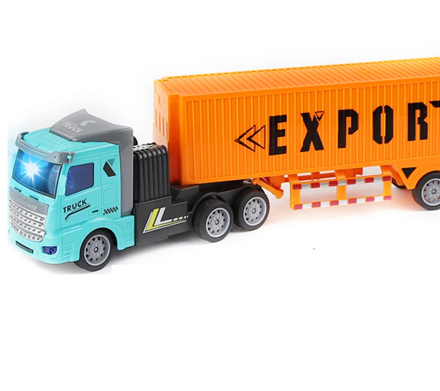 New Arrival 4CH Remote Control Car 1:48 Light RC Container Trailer Car Cheap Container Truck Toy For Kids