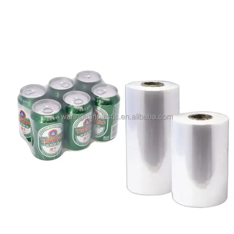 Factory Cheap Price Transparent Clear Shrink Wrap Film Custom Printing Beverage cartons PE Heat Shrink Film