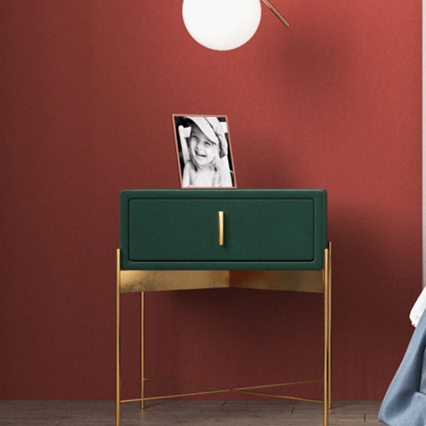 French Nordic Luxury Side Coffee Table Storage Drawer Nightstand Wood Bedside Table