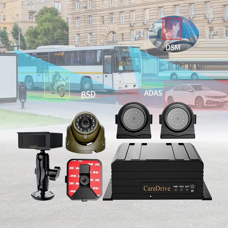 CareDrive MR920-DAB2 Adas Dsm Bsd Ai 4G Full Hd Gps Live Vehicle Blackbox 8Ch H.265 Mobile Dvr Warning System Active Safety Mdvr