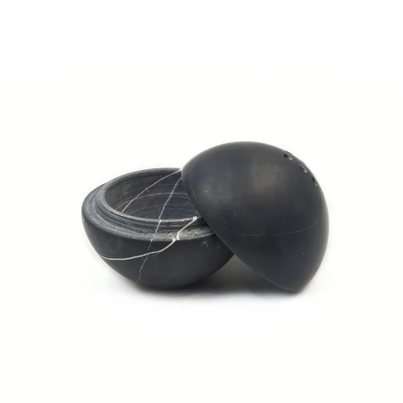 HZX Buddha Ramadan Tabletop retro Sphere Middle East arabic black Aroma gift incense holder wholesale stone incense burner