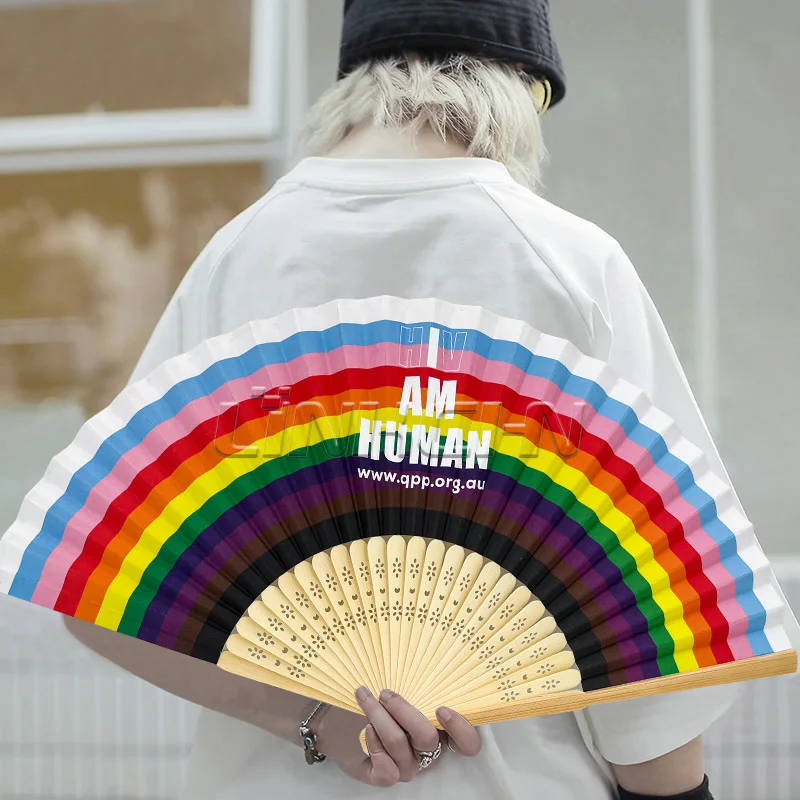 100% natural quality bamboo fans mexican fabric hand fans