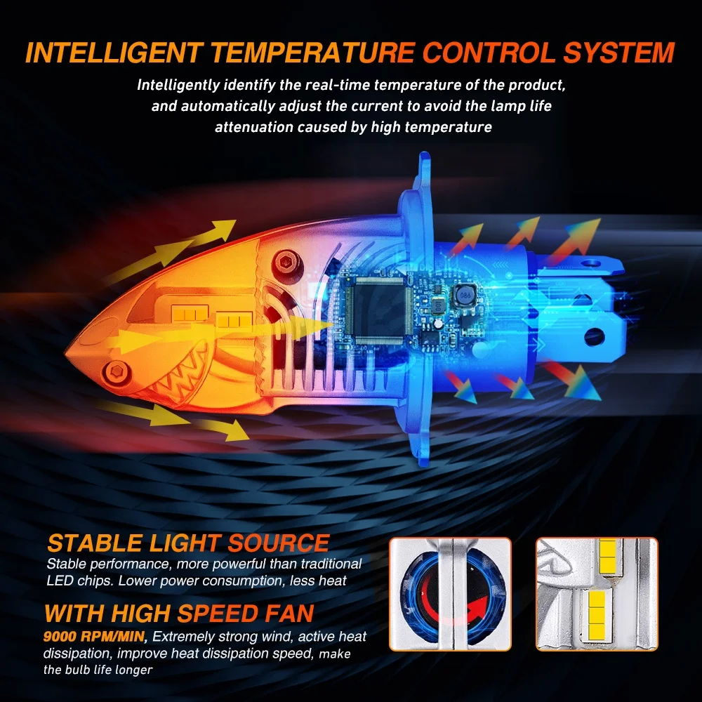 F10 h4 led headlight 70w Novsight led light bulb 6000k Motorcycle Canbus 12000lumen auto Car Led Headlight