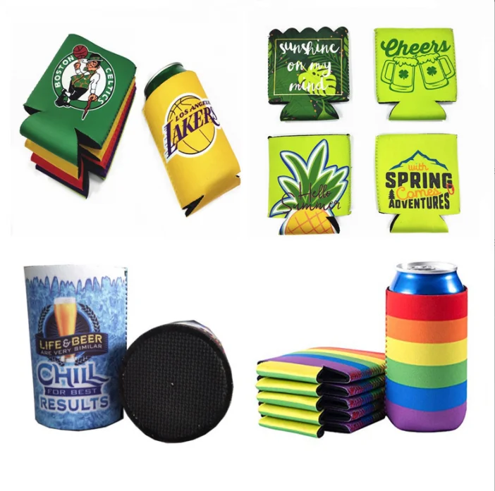 2025 hot sell promotional wholesale 3mm tube blank folding neoprene Bear Can Coolers
