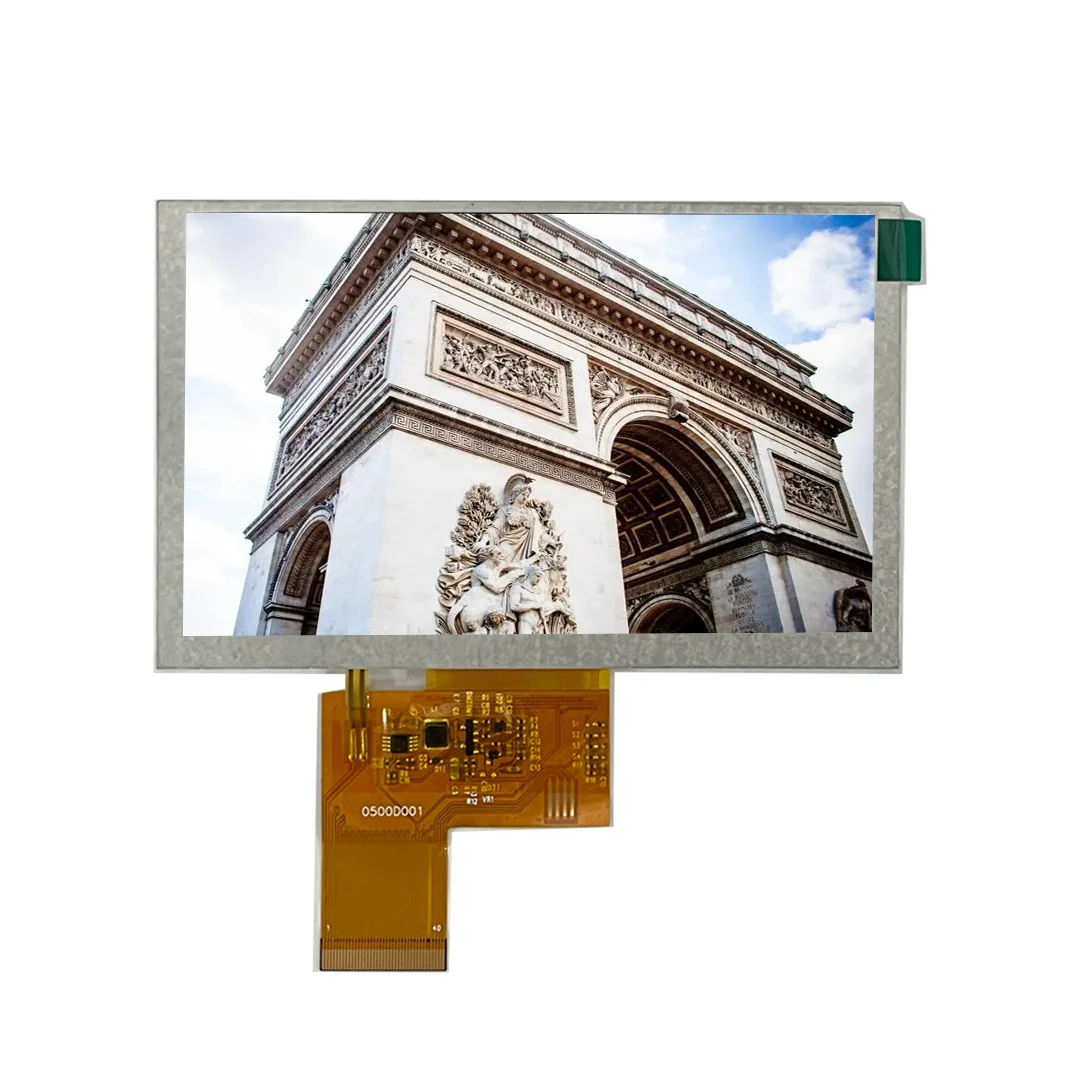 5.0 inch innolux 800*480 with RGB interface can be equipped with touch screen tft lcd module panel display