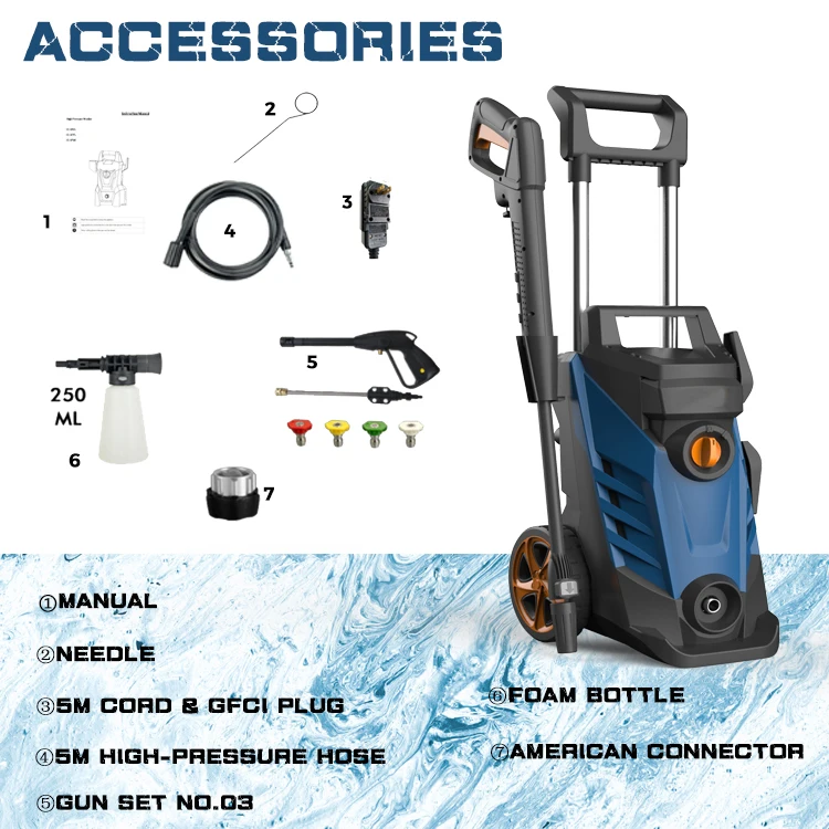 3000PSI amazon портативный очиститель воды высокого давления для домашнего использования портативная