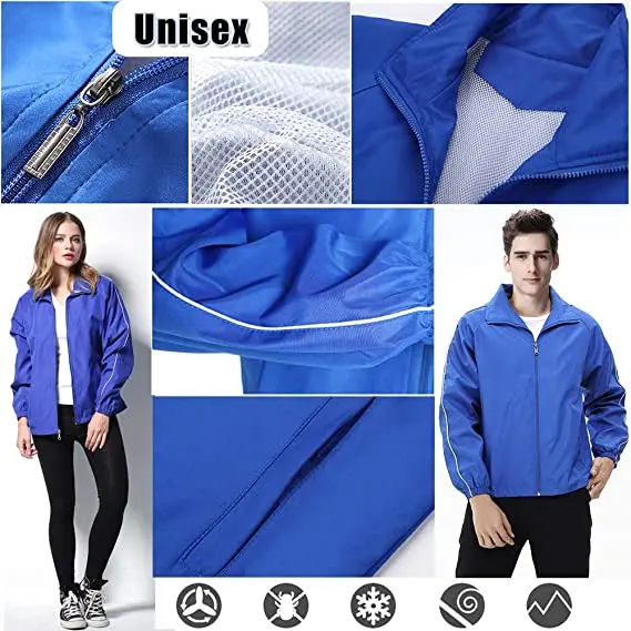 Factory OEM wholesale cheap price  adults and kids waterproof windbreaker jacket coat with zipper windbreaker