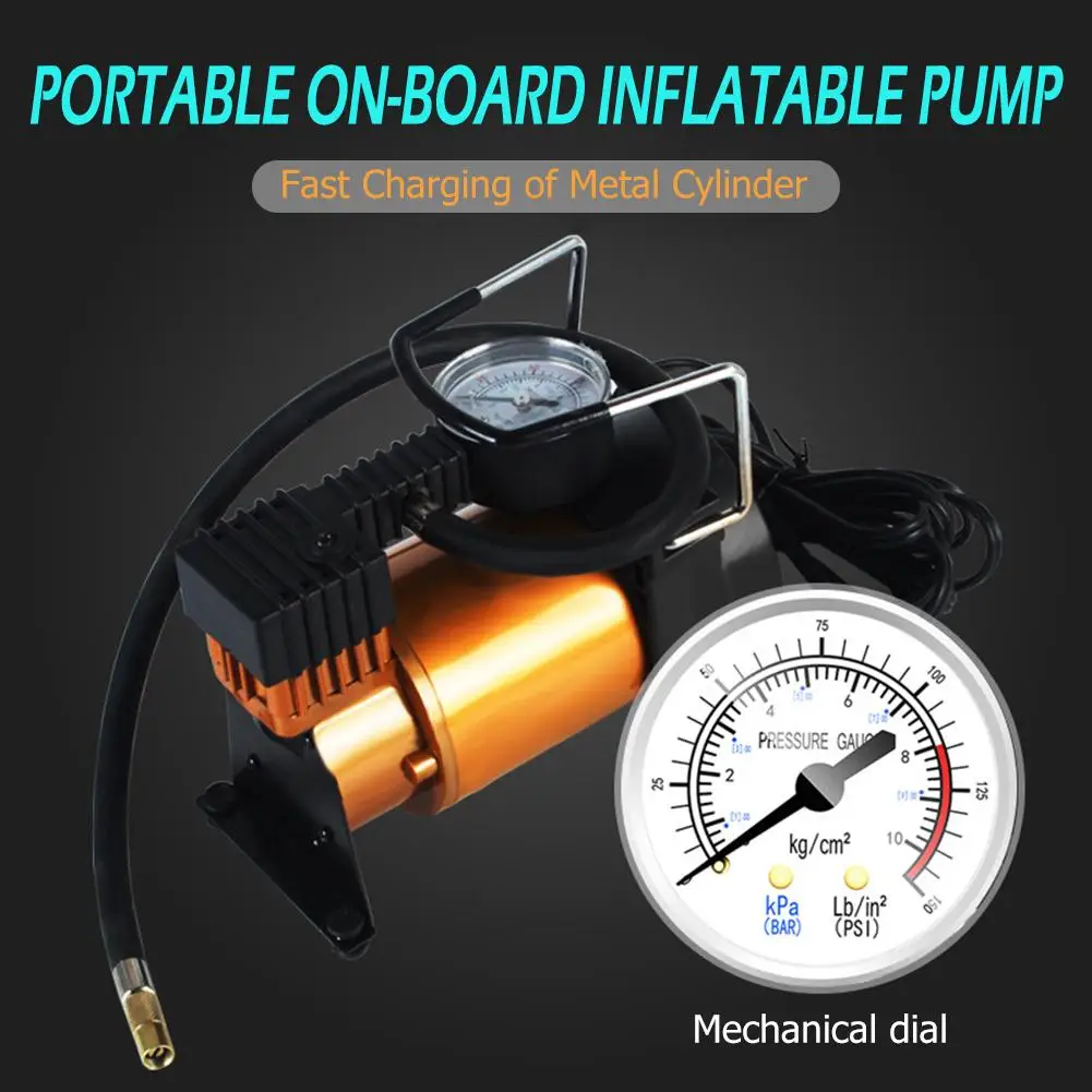 Mini Portable 12v Car Tire Inflators Auto Electric Car Air Compressor