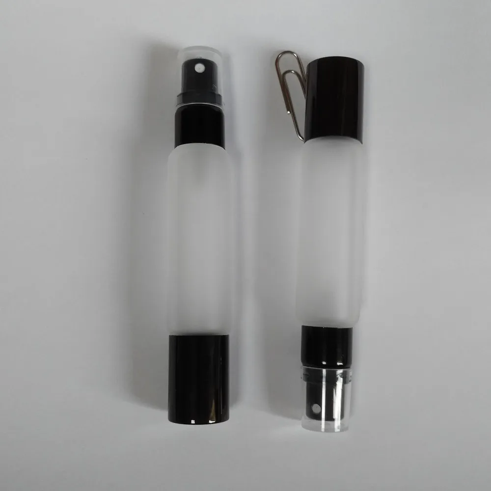 Hot Sale Tube type Borosilicate White Two Thread Perfume Essential Oil Sample Double ended Glass Bottle With Roller and Sprayer