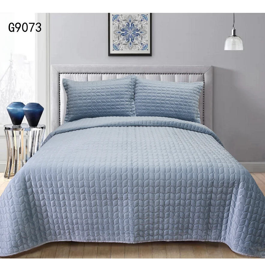 Надежное качество бархатное покрывало для кровати большого размера с вышивкой дешевый комплект