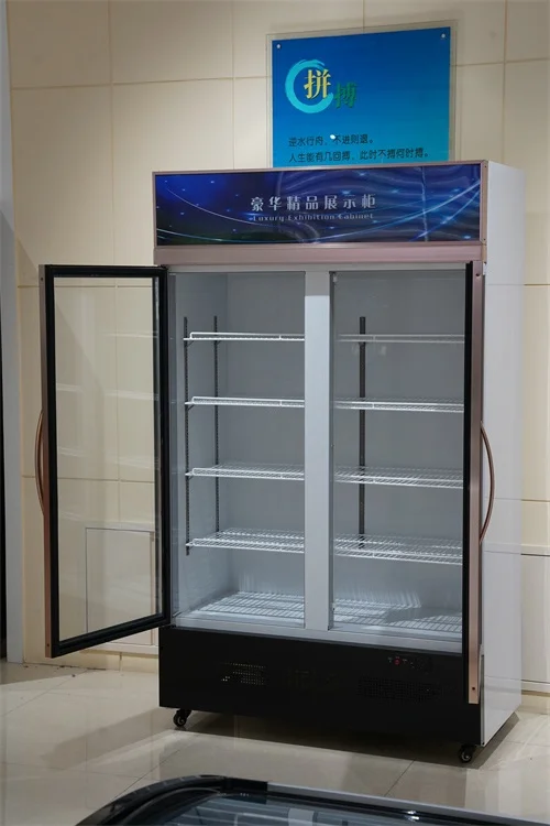 Aluminium-alloy three doors Beer Cabinet Commercial Beverage Refrigerator Vertical  beverage display cooler