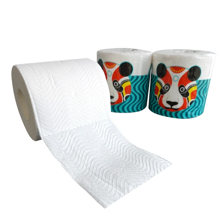 Whole box customized bamboo pulp 2 3 4 ply toilet roll tissue paper