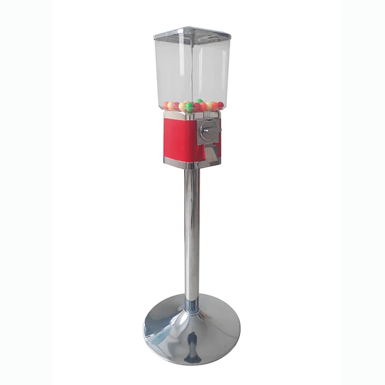 Customized trapezoid capsule vending machine rubber bouncy ball candy gumball capsule gifts vending machine