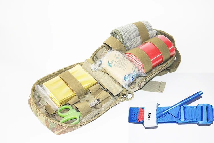 Tactical Trauma Kit Emergency First Aid Stop The Bleed IFAK Refill Supplies Combat Survival Gear Medical Kit Bag