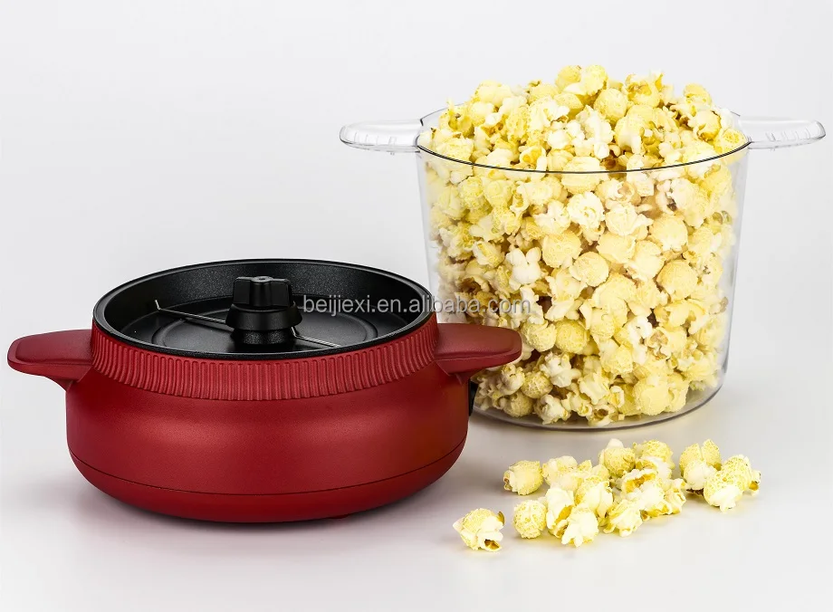 Electric Stirring Oil Popcorn Machine 450w Making Sweet Commercial  popcorn