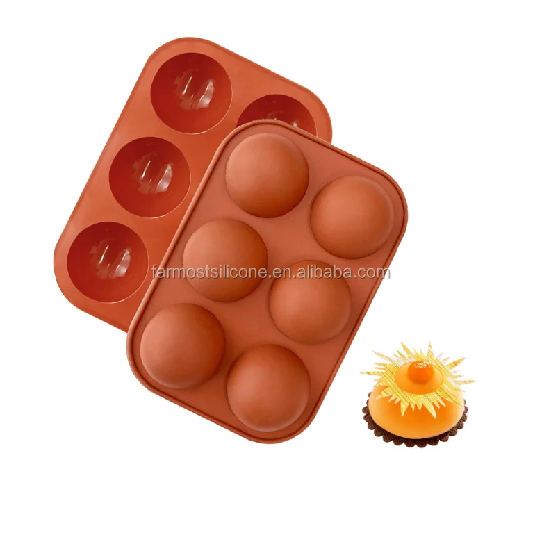 
Medium Semi Sphere Silicone Mold Half Sphere Silicone Baking Molds for Making Chocolate Cake Jelly Dome Mousse 