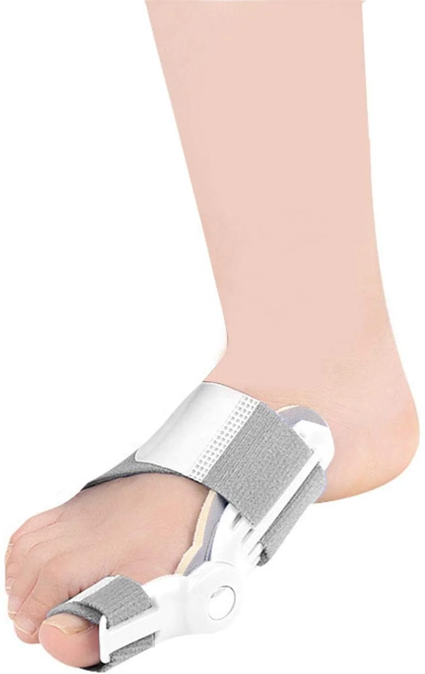 Valgus Corrector, Toe Separator 360 Rotatable Metal Bracket Medical Special Elastic Cloth Adjustable Strap with Fixing Plate