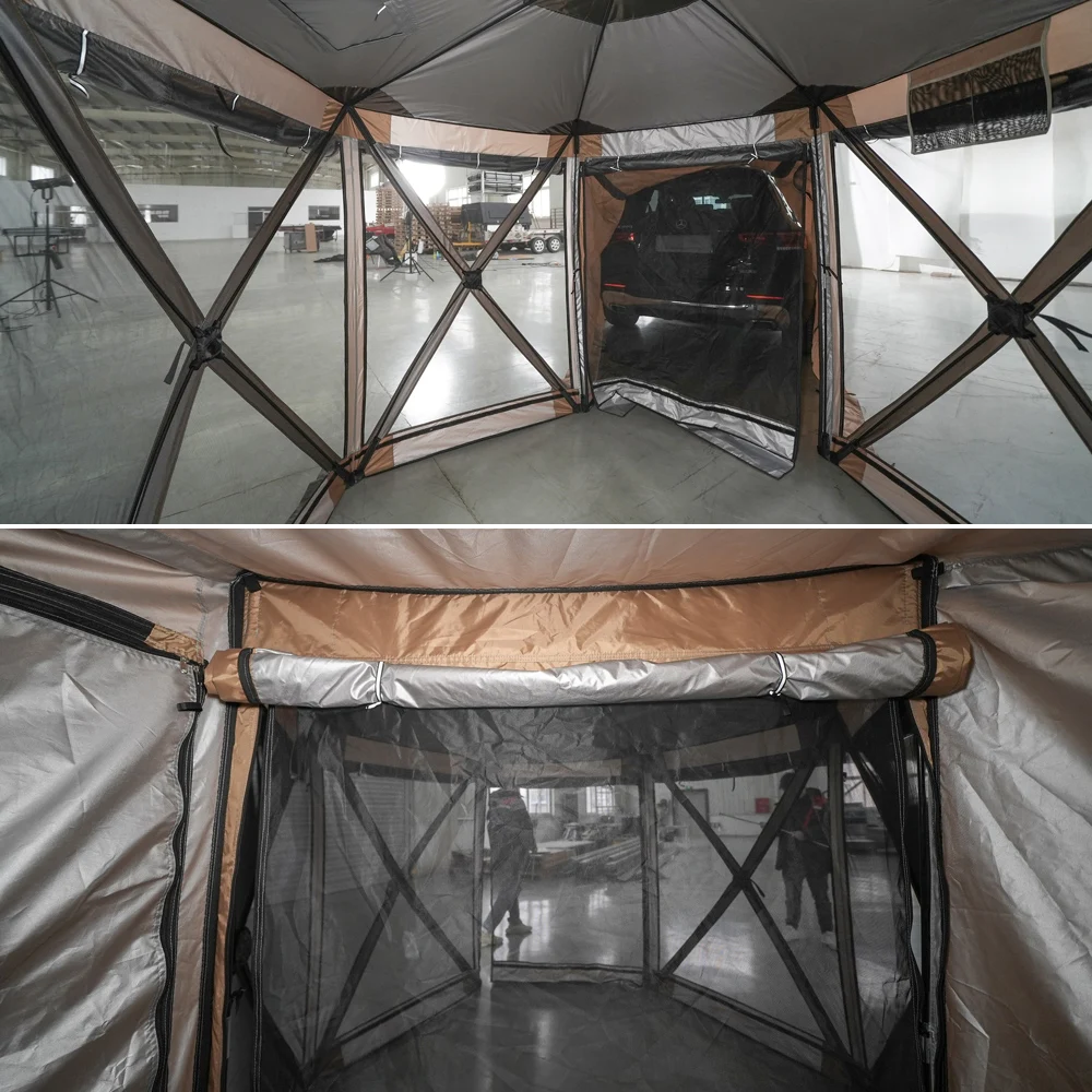 Suv Trunk Tent Car Awning Camping Tent Self-Driving Tour Double Room Foldable Car Rear Extension Tent