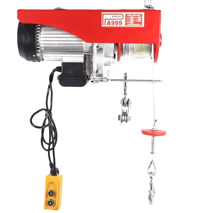 Factory direct sale electrical wire rope hoist 220v electric winch hoist with wire rope