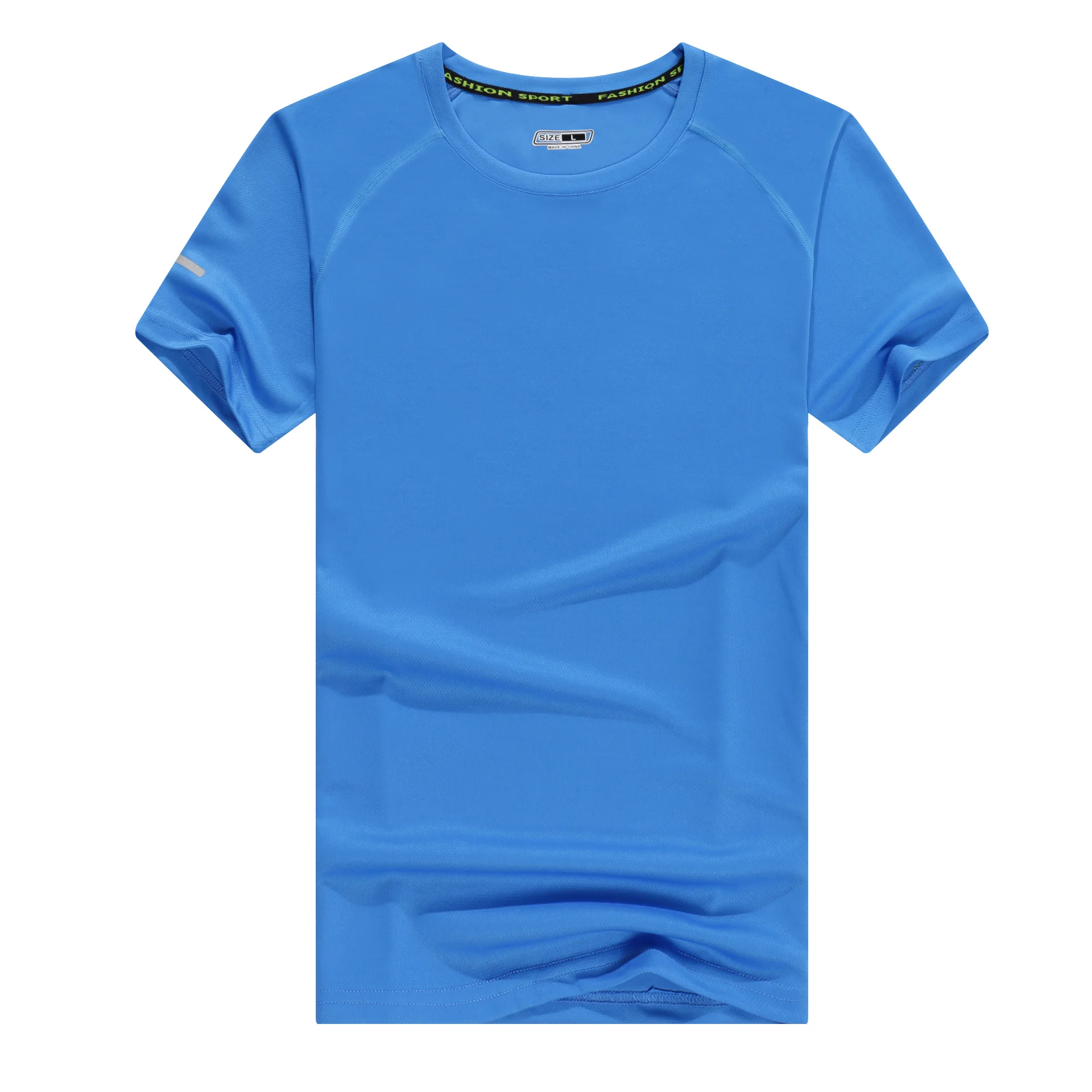
Quick dry round neck T-shirt short sleeve custom print embroidery logo design fitness sports running T-shirt 