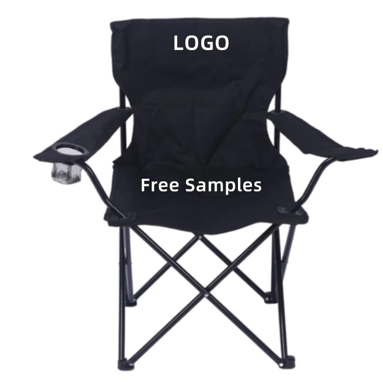 Custom Logo Portable Folding Outdoor Chair 600d Oxford 16mm Steel Beach Camping Chair