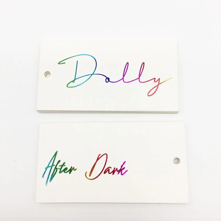 700gsm white cotton paper hang tags string for clothing tags printing custom tags