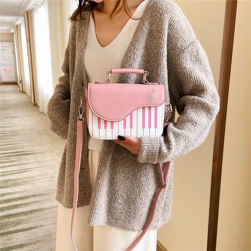 Luxury Purses And Handbags For Women Embroidery Music Piano Notes Handbag Fashion Shoulder Handbag