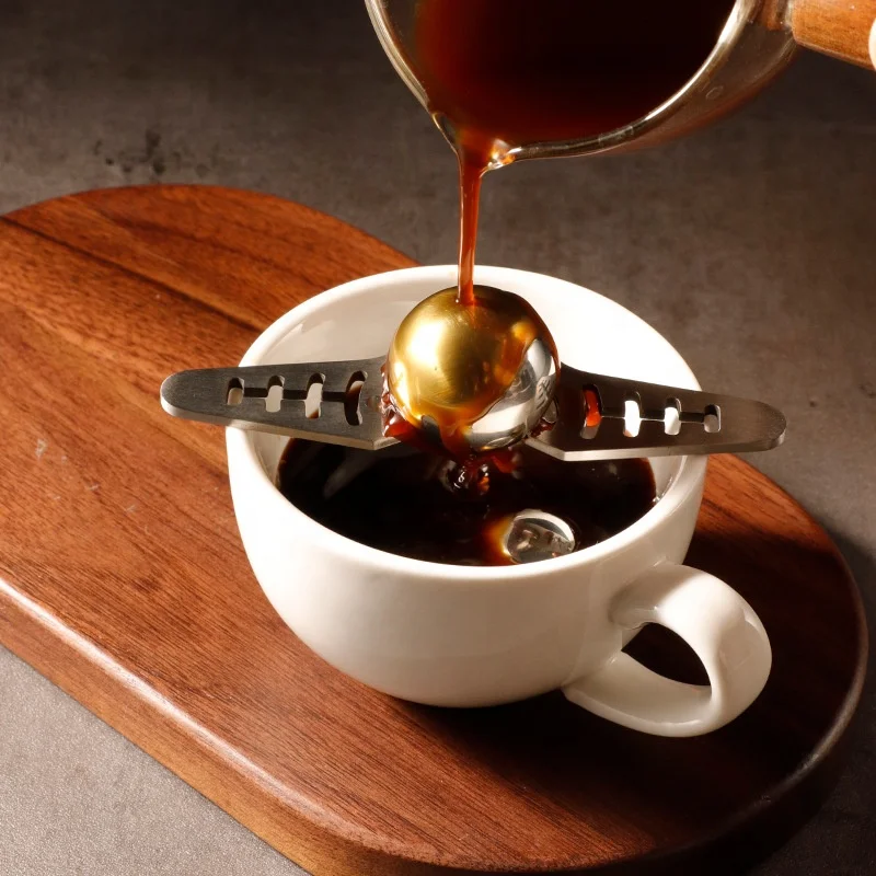 New Design Stainless Steel Ice Ball With Holder Coffee Frozen Ball Rack For Bar Coffee Shop