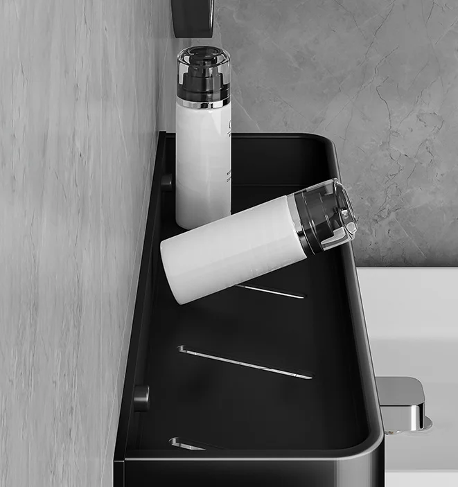 Bathroom Double Shelves Wall Mounted Self Adhesive Kitchen Corner Racks Shower Caddy Corner Storage Shelves