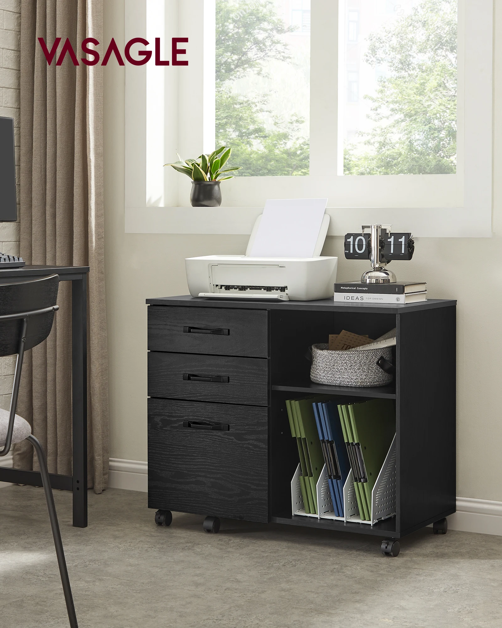 Vasagle мобильный пьедестал картотечный шкаф с выдвижными ящиками современный дизайн журнальный столик Шкаф для хранения офисных Арм