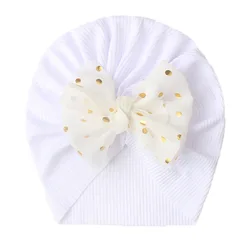 Amazon New Arrival Handmade Baby Flower Hat Toddler Turban Infant Hat Baby Girls  Bows Beanie hat