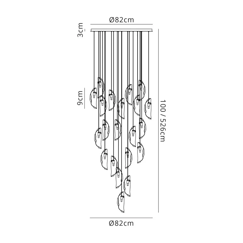 Italian Design Ceiling Bedroom Living Room Home Decor Designer Modern Creative Glass Lamps Chandelier Pendant Light