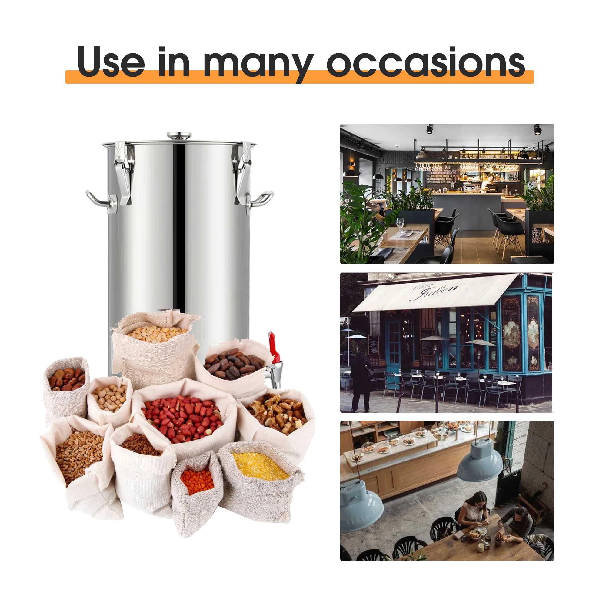 1600W Latest Version Commercial Soybean Milk Machine 18L Capacity Auto Soy Bean Maker  Soymilk Maker with Stirring and Heating F