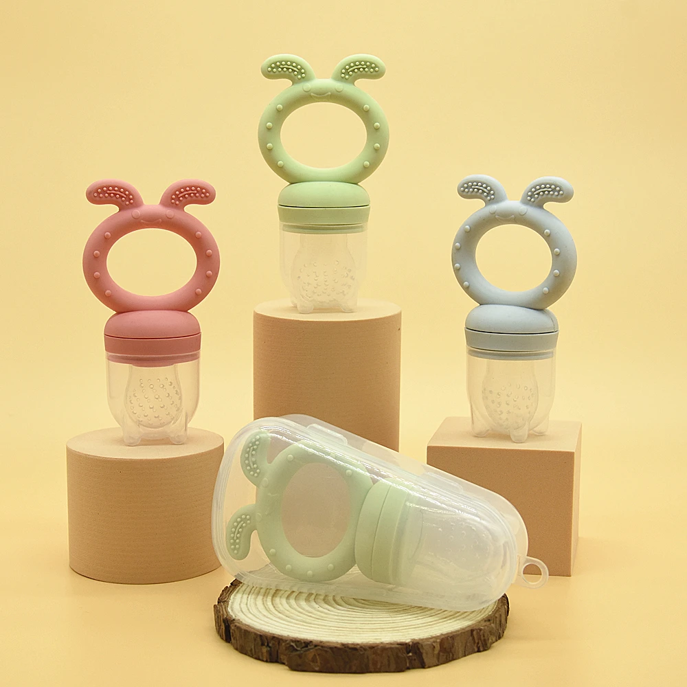 Baby Fruit Food Feeder Pacifier,Breastmilk Molds for Teething Silicone Feeder and Teether for Baby Teething Relief
