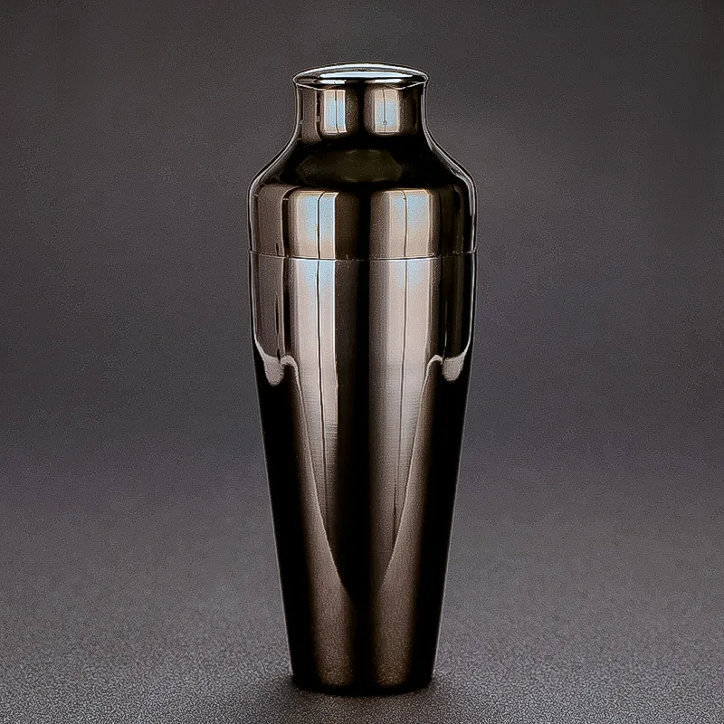 25 oz Black Gunmetal Stainless Steel Shaker, Strainer Mixing