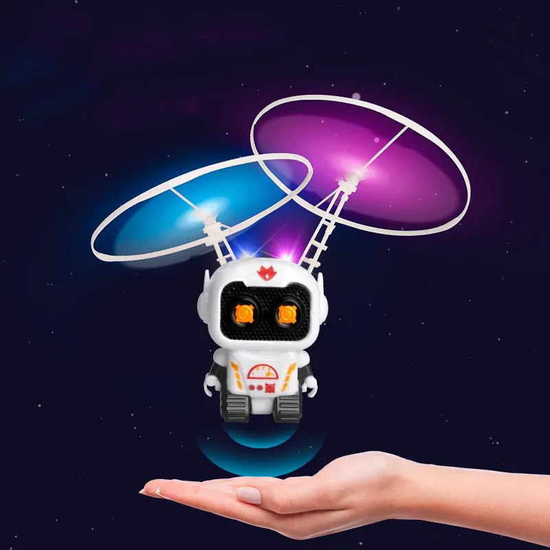 Astronaut Flying Helicopter RC Mini Drone Induction Suspension Aircraft Games Hand Controlled InfraredInteractive Kids Toys