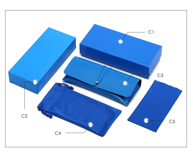 Fashion Sunglasses Box Custom Logo Soft Leather Spectacle Case Bag Glasses Packaging Set