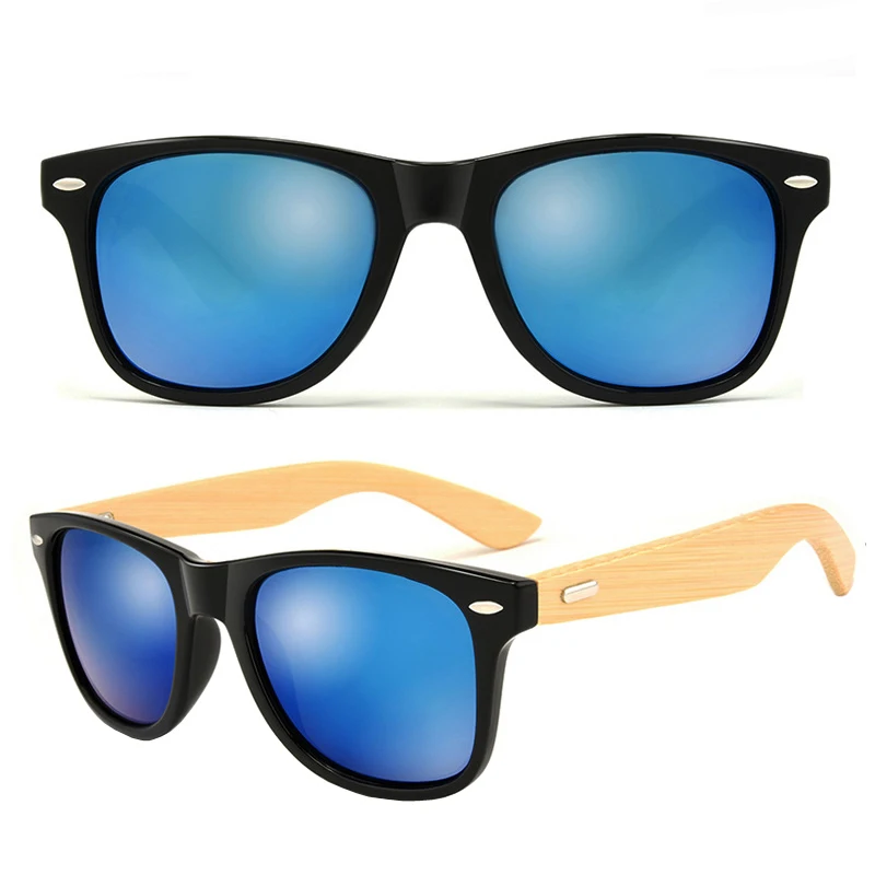 Деревянные бамбуковые логотипы Gafas недорогие рекламные модные пластиковые солнцезащитные очки унисекс UV400 на