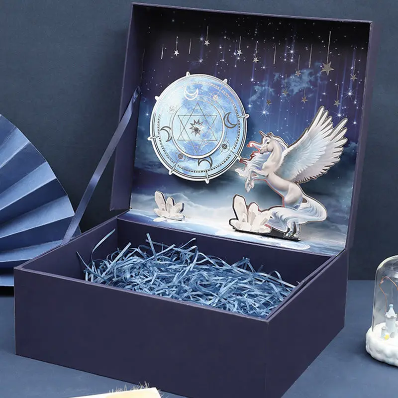 Christmas New Year Luxury Special Candy Set Small Cardboard Bridesmaid Jewelry 3d Origami Paper Packaging Gift Box