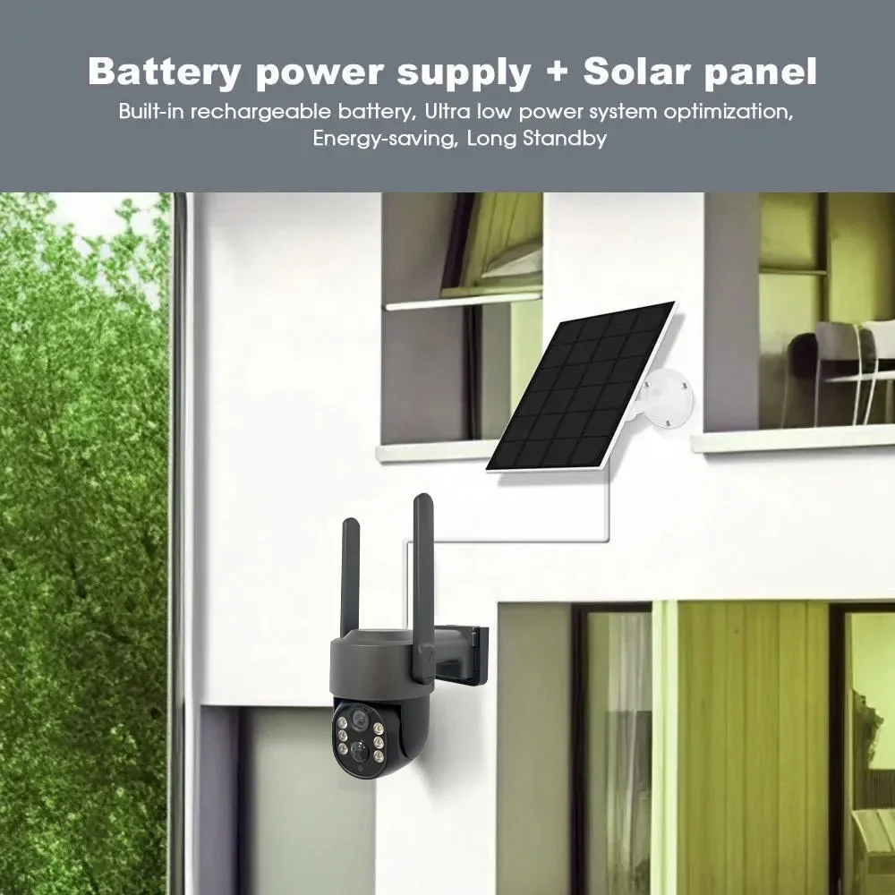 New Arrival 4MP Mini Solar Security System Outdoor Wireless Surveillance Camera